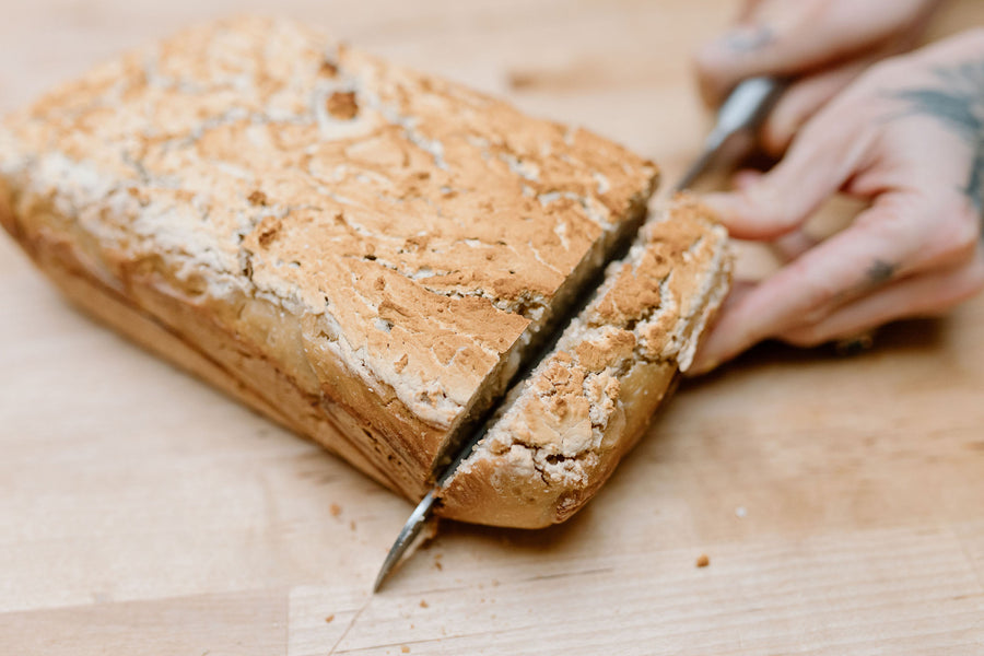 GF sandwich (gluten-free, vegan organic sourdough sandwich bread)